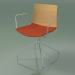 3 डी मॉडल कुर्सी 0455 (कुंडा, आर्मरेस्ट के साथ, सीट कुशन के साथ, प्राकृतिक ओक) - पूर्वावलोकन