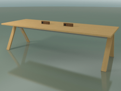 Tavolo con piano da ufficio 5031 (H 74 - 280 x 98 cm, rovere naturale, composizione 2)