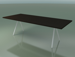Table rectangulaire 5434 (H 74 - 100x240 cm, pieds 150 °, plaqué wengé L21, V12)
