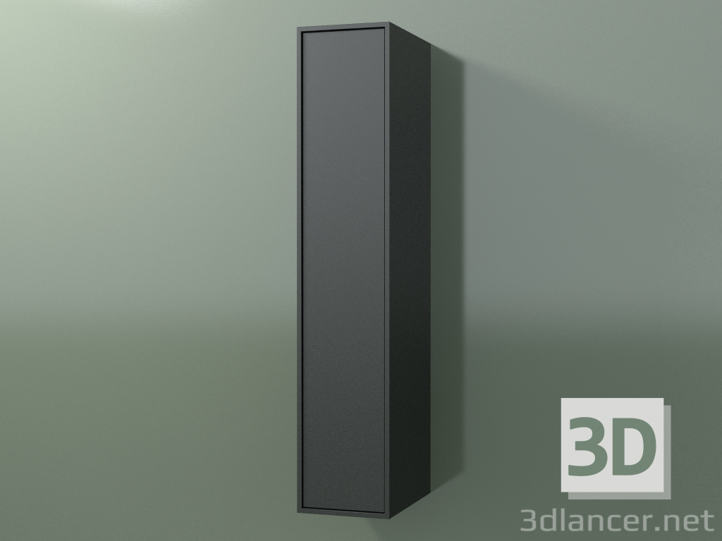 3d модель Настінна шафа з 1 дверцятами (8BUADDD01, 8BUADDS01, Deep Nocturne C38, L 24, P 36, H 120 cm) – превью