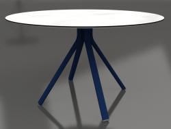 Mesa de comedor redonda con pata de columna Ø120 (Azul noche)