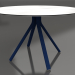 3D Modell Runder Esstisch auf Säulenbein Ø120 (Nachtblau) - Vorschau