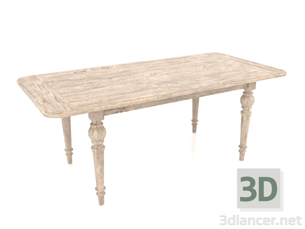 3d model Dining table (white oak) - preview