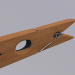 3d model Clothes peg (wood) - preview