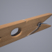 3d model Clothes peg (wood) - preview