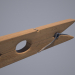 3d model Clothes peg (wood) - preview