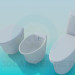 modèle 3D Un ensemble de produits sanitaires - preview