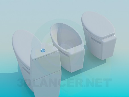 3d model A set of sanitaryware - preview 3d model A set of sanitaryware - preview