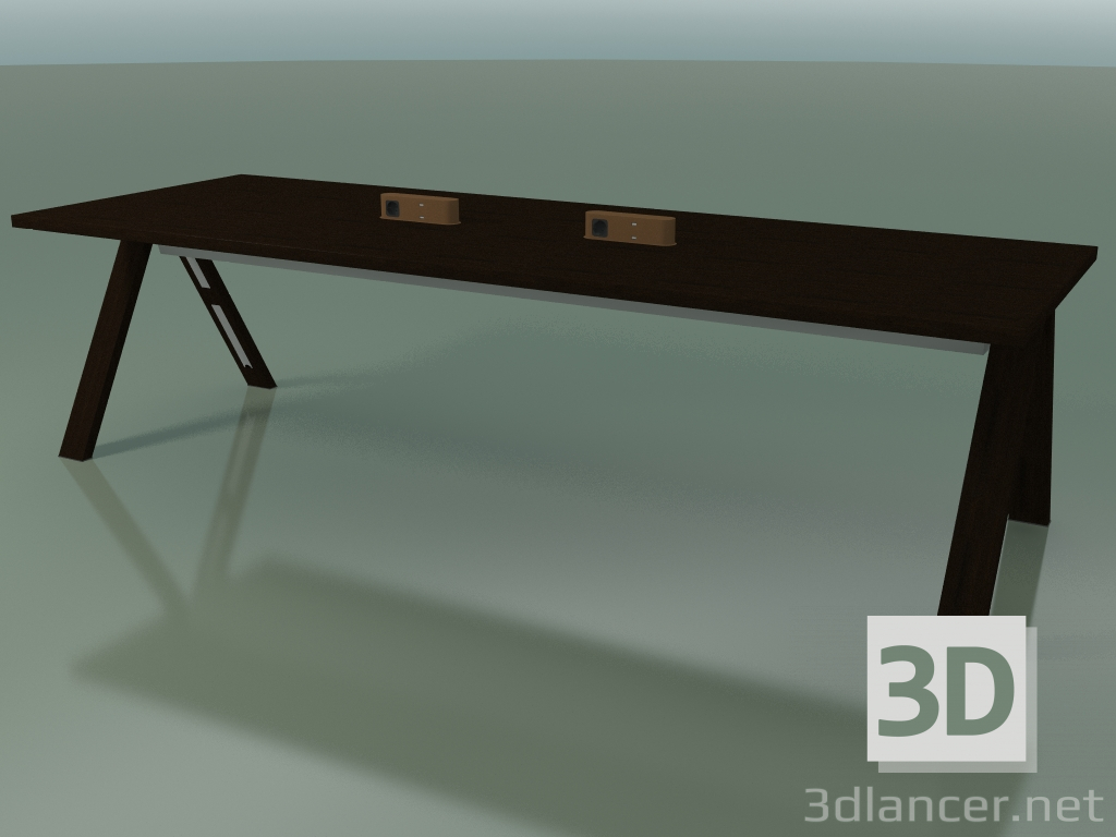 modèle 3D Table avec plan de travail 5031 (H 74-280 x 98 cm, wengé, composition 2) - preview