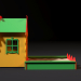 3d Детский игровой домик с песочницей модель купить - ракурс