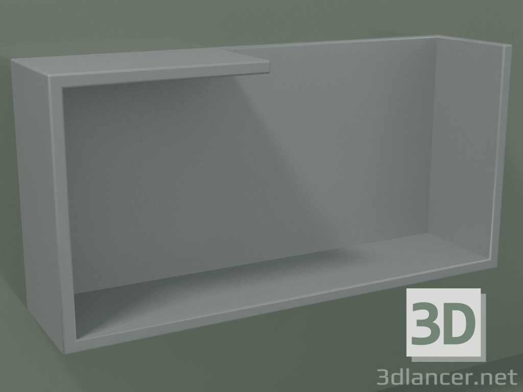 3D Modell Horizontales Regal (90U19005, Silbergrau C35, L 48, P 12, H 24 cm) - Vorschau