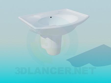 modelo 3D Lavabo con tableros - escuchar modelo 3D Lavabo con tableros - escuchar