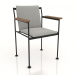 Modelo 3d Uma cadeira com braços de madeira - preview