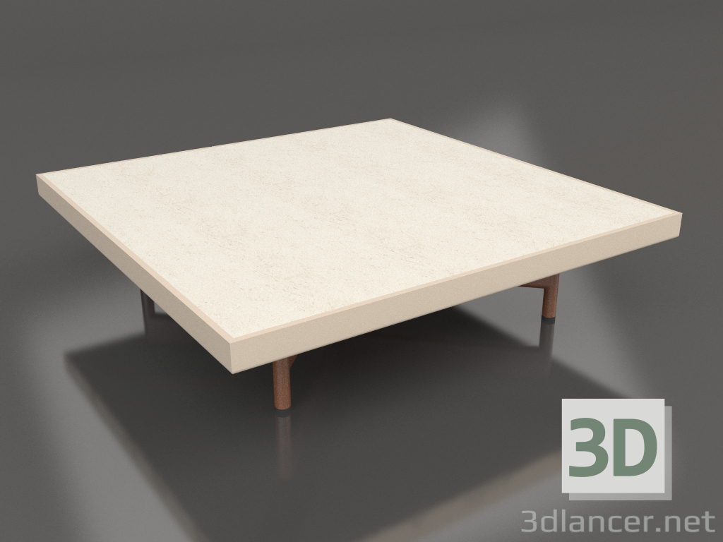 modello 3D Tavolino quadrato (Sabbia, DEKTON Danae) - anteprima