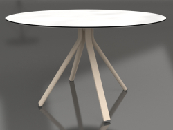 Round dining table on column leg Ø120 (Sand)
