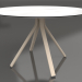 modèle 3D Table à manger ronde sur pied colonne Ø120 (Sable) - preview