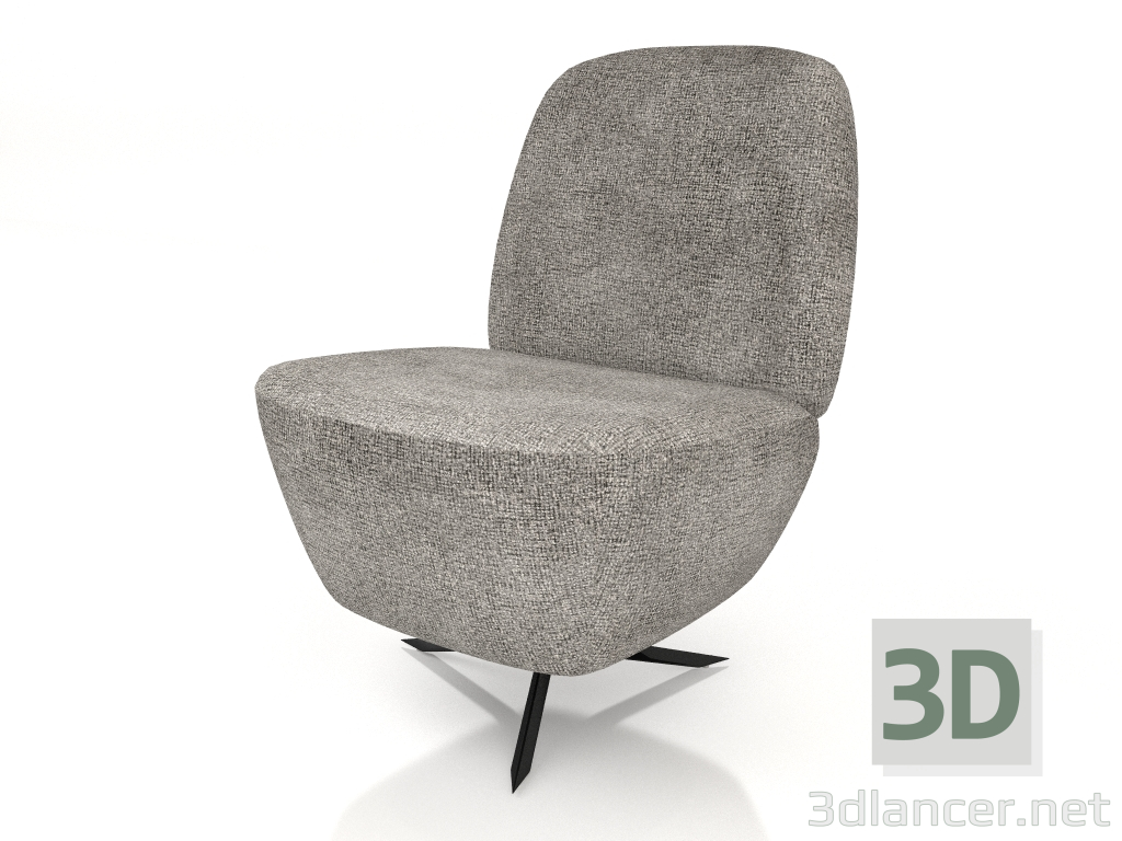 modello 3D Poltrona lounge Dusk (grigio chiaro) - anteprima