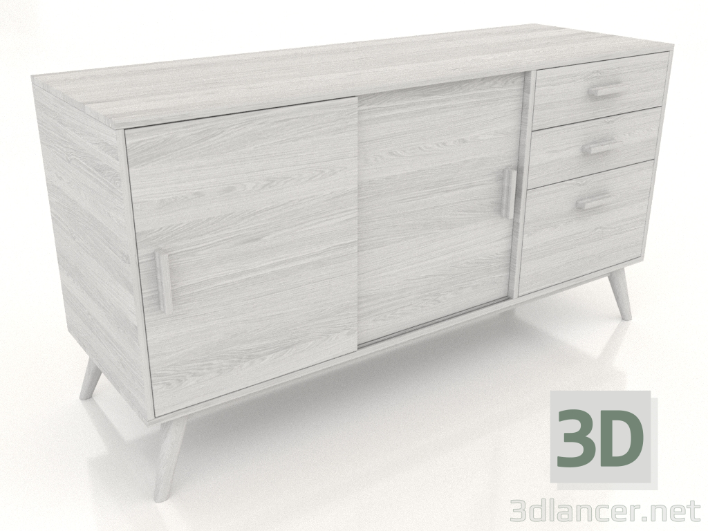 modèle 3D Commode 1 1500x500 mm (blanc RAL 9010) - preview