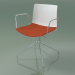 modello 3D Sedia 0455 (girevole, con braccioli, con cuscino sedile, polipropilene PO00101) - anteprima