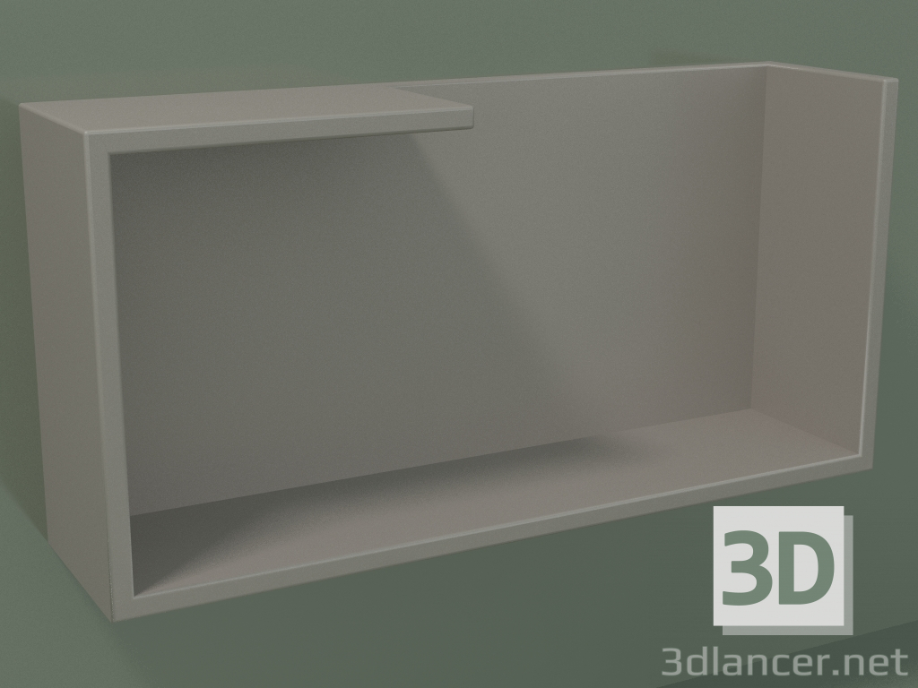 3D Modell Horizontales Regal (90U19005, Ton C37, L 48, P 12, H 24 cm) - Vorschau