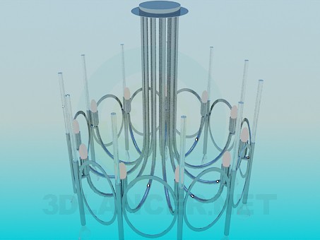 modèle 3D Lustre avec une paille - preview