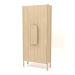 3d model Wardrobe with short handles W 01 (800x300x1800, wood white) - preview