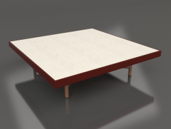 Square coffee table (Wine red, DEKTON Danae)