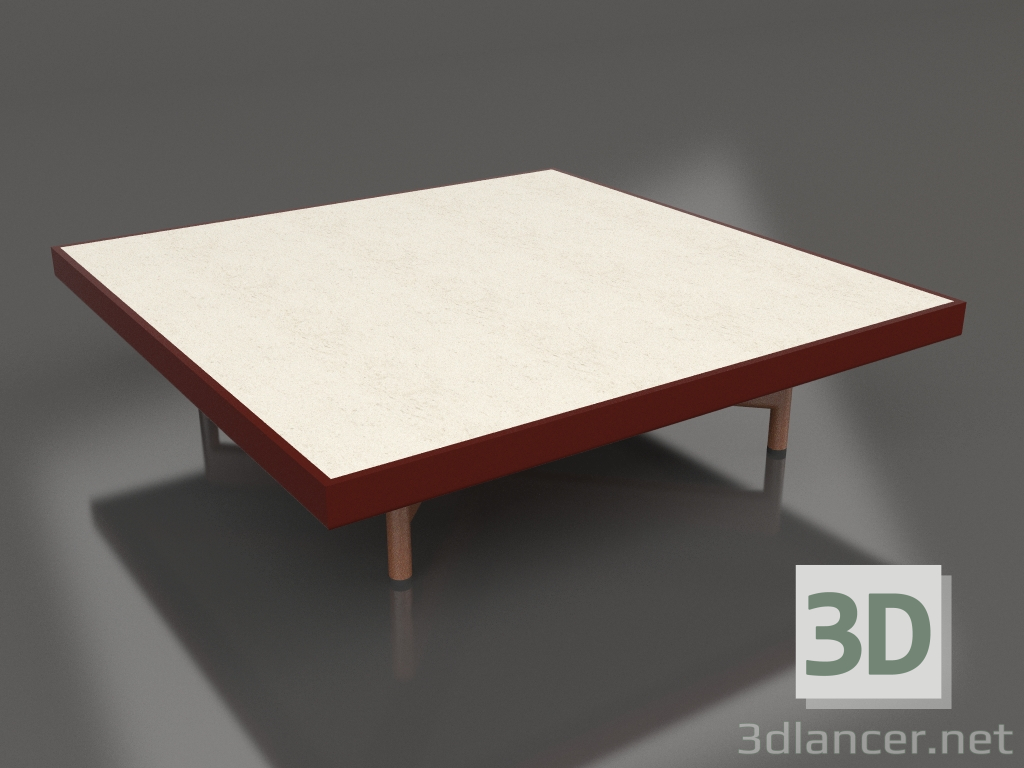3d model Square coffee table (Wine red, DEKTON Danae) - preview