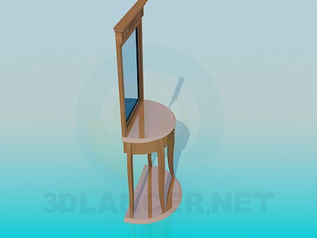 modelo 3D Espejo con una mesa limpia - escuchar modelo 3D Espejo con una mesa limpia - escuchar