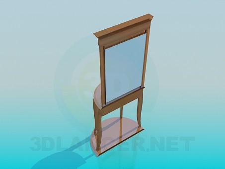 modelo 3D Espejo con una mesa limpia - escuchar modelo 3D Espejo con una mesa limpia - escuchar