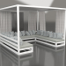 modèle 3D Canapé avec rideaux (Blanc) - preview