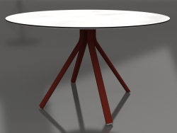 Sütun ayaklı yuvarlak yemek masası Ø120 (Şarap kırmızısı)