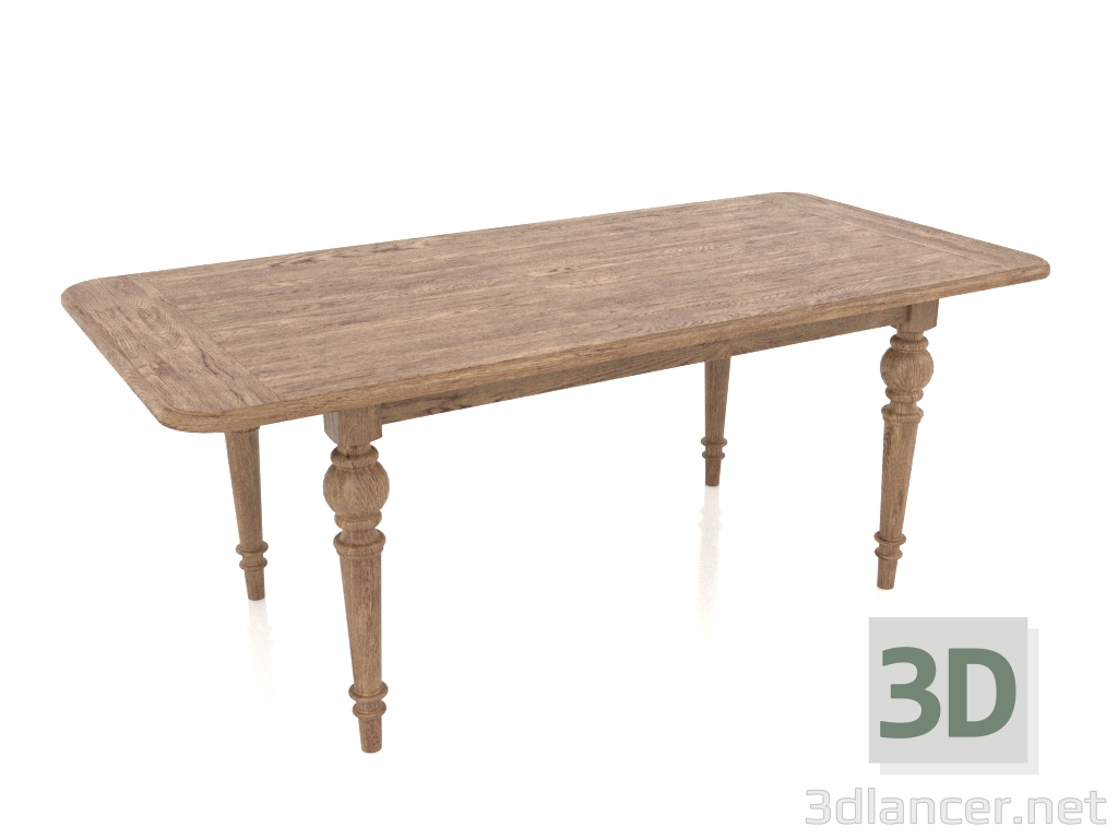 modèle 3D Table à manger (chêne doré) - preview