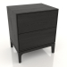 3d model Bedside table FARGO 2 drawers (black oak) - preview