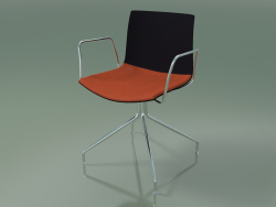 Chair 0455 (swivel, with armrests, with seat cushion, polypropylene PO00109)