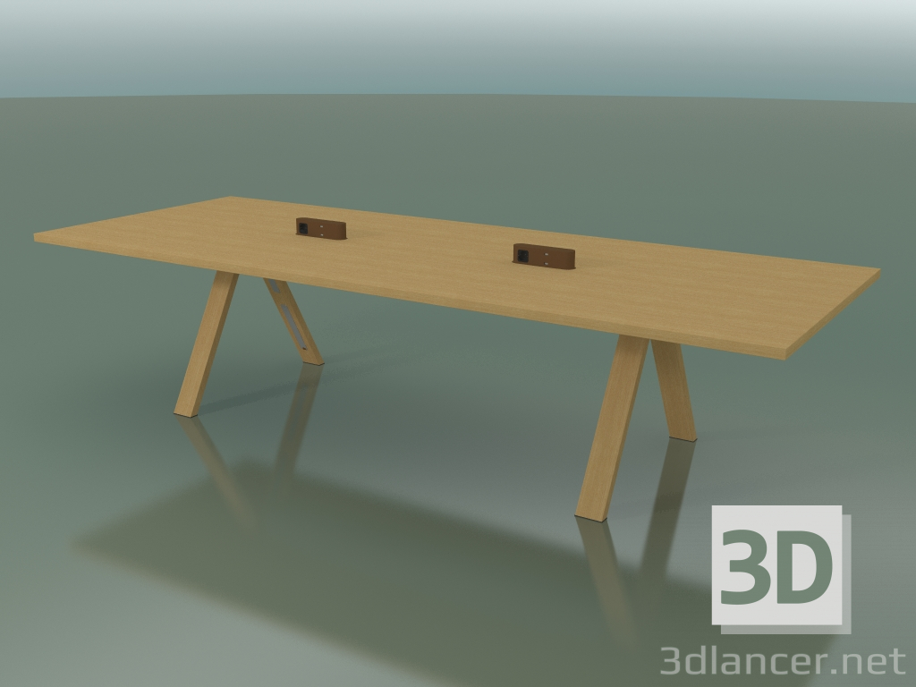 3d модель Стіл з офісної стільницею 5010 (H 74 - 320 x 120 cm, natural oak, composition 1) – превью