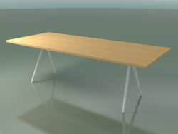 Rectangular table 5434 (H 74 - 100x240 cm, legs 150 °, veneered L22 natural oak, V12)