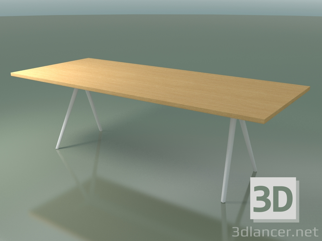 3D Modell Rechteckiger Tisch 5434 (H 74 - 100x240 cm, Beine 150 °, furnierte L22 natürliche Eiche, V12) - Vorschau