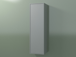 Wandschrank mit 1 Tür (8BUBDCD01, 8BUBDCS01, Silbergrau C35, L 36, P 24, H 120 cm)