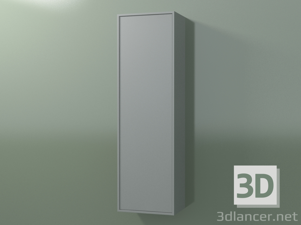 modèle 3D Élément mural avec 1 porte (8BUBDCD01, 8BUBDCS01, gris argent C35, L 36, P 24, H 120 cm) - preview