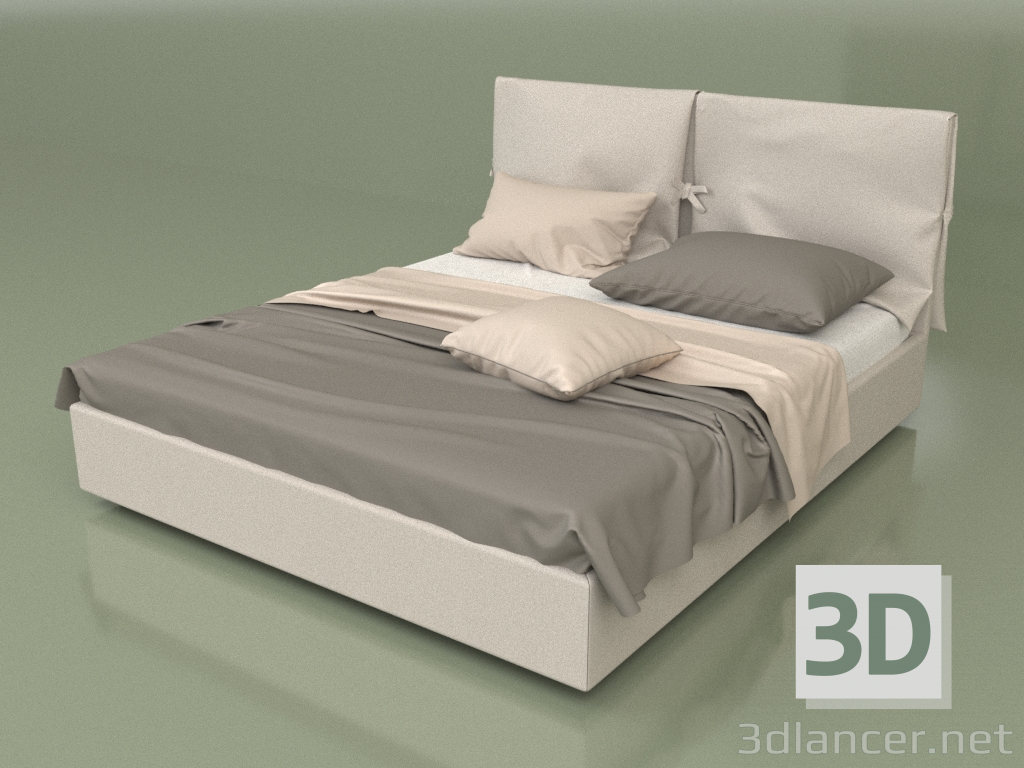 3D modeli Çift kişilik yatak Torino - önizleme