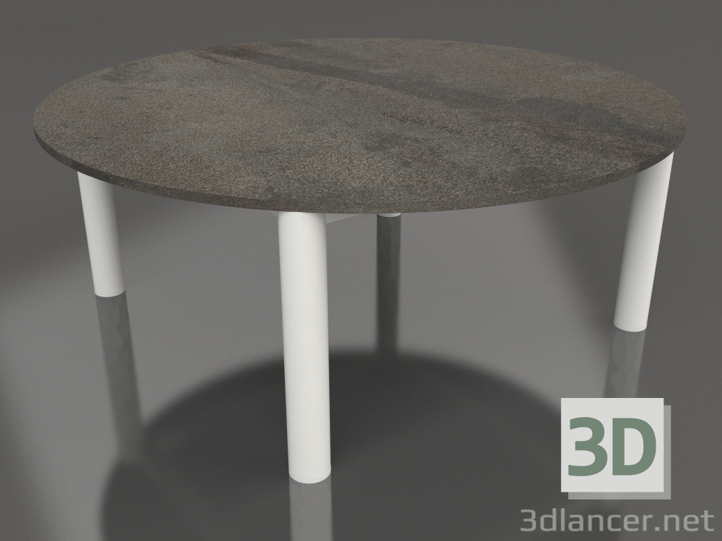 modello 3D Tavolino D 90 (Grigio agata, DEKTON Radium) - anteprima