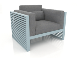 Lounge chair with a high back (Blue gray)