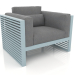 3d модель Кресло для отдыха с высокой спинкой (Blue grey) – превью