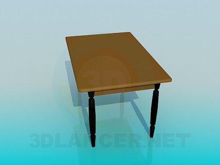 3d model Dining table - preview 3d model Dining table - preview