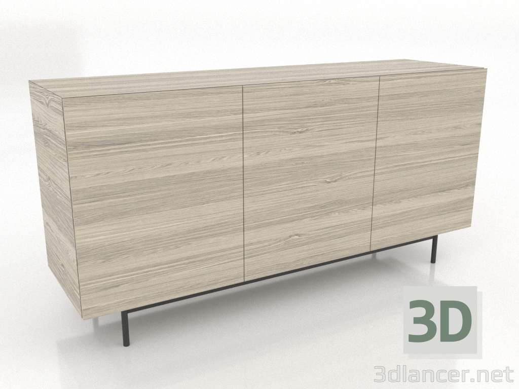 modello 3D Cassettiera 1 1600 mm (rovere schiarito) - anteprima modello 3D Cassettiera 1 1600 mm (rovere schiarito) - anteprima