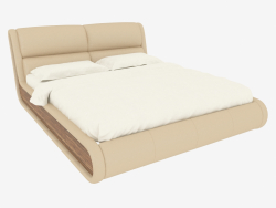 Double bed with side panels