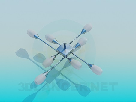 3d model Chandelier in the form of tulips - preview 3d model Chandelier in the form of tulips - preview