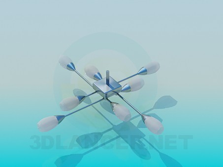 3d model Chandelier in the form of tulips - preview 3d model Chandelier in the form of tulips - preview