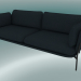 modello 3D Divano divano (LN3.2, 84x220 H 75cm, gambe nere calde, Sunniva 2 192) - anteprima